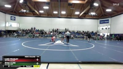 174 lbs Cons. Round 1 - Ryan Clink, Cal Poly SLO vs Luke Peasley, Skyline College