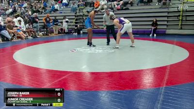 215 lbs Quarters & 1st Wb (16 Team) - Joseph Baker, Columbus vs Junior Creager, Calvary Day School