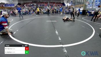 58 lbs Final - Maddox Harris, Rough Riders vs Huxley Kelton, Harrah Little League Wrestling