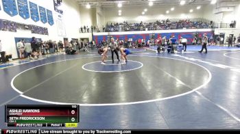 132 lbs Champ. Round 1 - Ashlei Hawkins, Sandpoint vs Seth Fredrickson, CDA 2