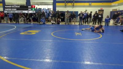 114 lbs Semifinal - Parker Kolarcik, Canon-McMllan vs Carter Ickes, Chestnut Ridge
