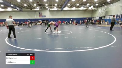 184 lbs Quarterfinal - Gavin Kohel, Wisconsin-Whitewater vs Tyler Miller, Plymouth