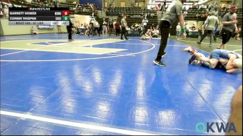 67 lbs 3rd Place - Barrett Homer, Mustang Bronco Wrestling Club vs Corbin Thigpen, Choctaw Ironman Youth Wrestling