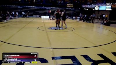 155 lbs Quarterfinal - Celina Cooke, Colorado Mesa University vs Sidney Milligan, Lyon College