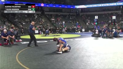 100 lbs Round Of 32 - Alethia Tolentino, Coastal Academy (SD) vs Olivia Munson, Chaminade (SS)