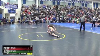 132 lbs Champ. Round 2 - Renson Spear, Van Wert vs Chase Godwin, SWANTON