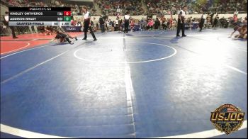 75 lbs Quarterfinal - Kinsley Ontiveros, Texas Elite Wrestling vs Addison Bradt, Highlander Youth