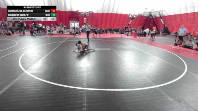 8U Boys - 56 lbs 5th Place Match - Barrett Graff, Wisconsin vs Emmanuel Martin, B.A.M. Training Center