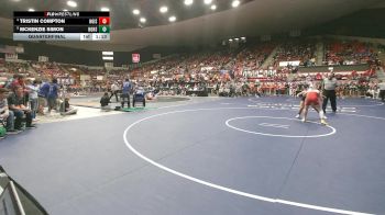 135 lbs Quarterfinal - McKenzie Simon, Holcomb HS vs Tristin Compton, Hoisington HS