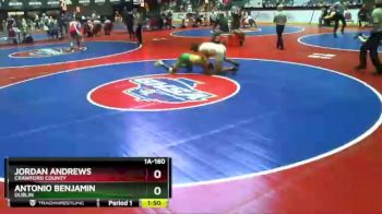 1 lbs Quarterfinal - Antonio Benjamin, Dublin vs Jordan Andrews, Crawford County