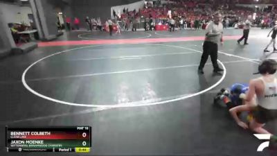 110 lbs Cons. Semi - Jaxon Moenke, Wittenberg Birnamwood Chargers vs Bennett Colbeth, Clear Lake