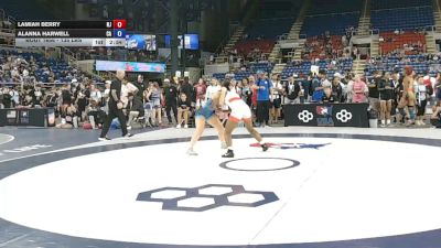 135 lbs Cons. Rd Of 32 - Lamiah Berry, New Jersey vs Alanna Harwell, California