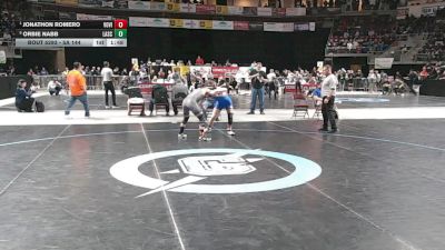 5A 144 lbs Semifinal - Jonathon Romero, Volcano Vista vs Orbie Nabb, Las Cruces