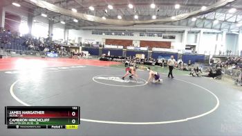 132 lbs Round 3 (3 Team) - James Hargather, Hilton vs Cameron Hinchcliff, Ballston Spa Sr HS