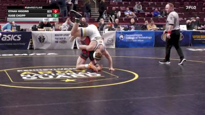 145 lbs Consi 2 - Ethan Higgins, Bethel Park vs Kase Chopp, Butler Area