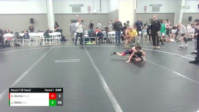 52 lbs Round 7 (8 Team) - Caleb Burns, Ranger WC vs Jackson Wells, East Coast Elite