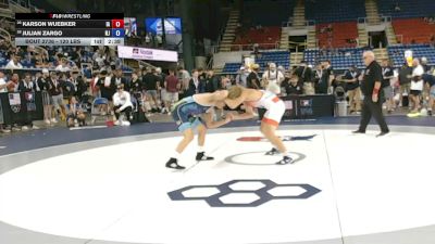 120 lbs Cons. Rd Of 32 - Karson Wuebker, Iowa vs Julian Zargo, New Jersey