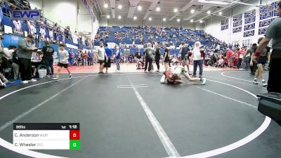 98 lbs Round Of 16 - Chasen Anderson, Weatherford Youth Wrestling vs Cooper Wheeler, Owasso Takedown Club