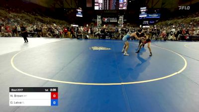 120 lbs Cons 32 #1 - Nolan Brown, MT vs David Leiva, FL