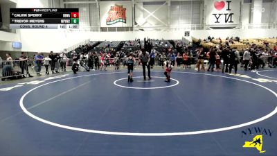 85 lbs Cons. Round 4 - Calvin Sperry, Black Belt Wrestling Academy vs Trevor Meyers, Whitney Point Youth Wrestling Club