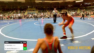 80 lbs Round Of 64 - Jaxon Sanchez, Hawkeye WC vs Stevie Varela Marquez, NM Beast