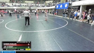 98 lbs Cons. Round 4 - Zander Mueller, Mollitium Wrestling Club vs Abe Schmidt, Mollitium Wrestling Club