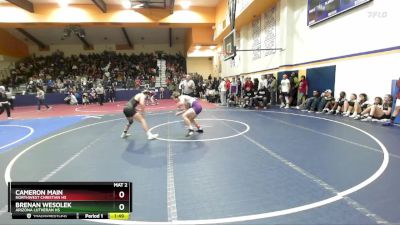 132 lbs Quarterfinal - Brenan Wesolek, Arizona Lutheran HS vs Cameron Main, Northwest Christian HS