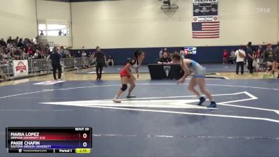 123 lbs Cons. Round 2 - Maria Lopez, Simpson University (CA) vs Paige Chafin, Eastern Oregon University