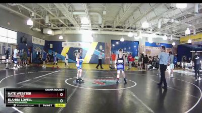 120 lbs Champ. Round 1 - Elanha Lovell, American Warrior vs Nate Webster, Space Coast WC