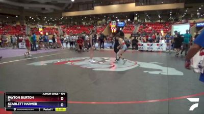 106 lbs Quarterfinal - Payton Burton, KS vs Scarlett Harmer, NM