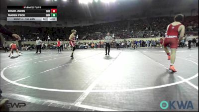 155 lbs Round Of 32 - Briar James, Sallisaw Takedown Club vs Maden Peck, Barnsdall Youth Wrestling