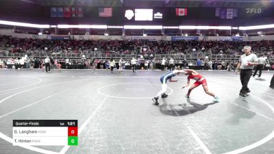 85 lbs Quarterfinal - Grady Langham, Honey Badgers Wrestling Club vs Tyler Hinton, Phenom