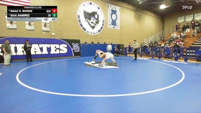 132 lbs 5th Place Match - Saul Ramirez, Santa Maria vs Isaac K. Woods, Mt. Whitney