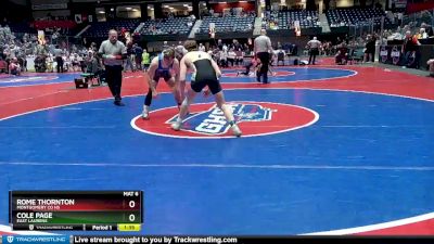 1A-150 lbs Quarterfinal - Cole Page, East Laurens vs Rome Thornton, Montgomery Co Hs