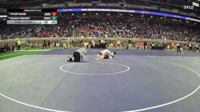 D2-106 lbs Cons. Round 2 - Elijah Troost, Sparta HS vs Tyler Sage, Linden HS