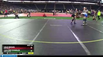 Girls - 130 lbs Quarterfinal - Caylynn Chandler, Birch Run HS vs Jolie Brown, Bad Axe HS
