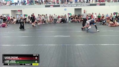 100 lbs Round 1 (6 Team) - Luke Ladle, Florida Scorpions vs Lucas Taczak, Tallahassee War Noles