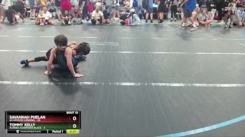 72 lbs Round 3 (10 Team) - Tommy Kelly, Florida Scorpions Black vs Savannah Phelan, U2 Upstate Uprising