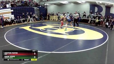 110 lbs. Champ. Round 2 - Sadie Kimmi, Liberty North vs Ashton Mayes, Nixa