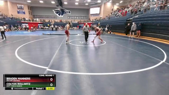 165 lbs Cons. Round 1 - Braden Manners, Keller Central vs Colton ...