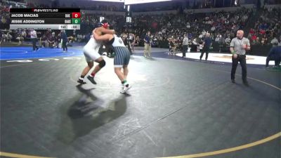 215 lbs Consi Of 16 #1 - Jacob Macias, Oak Hills (SS) vs Jesse Addington, Bakersfield (CS)