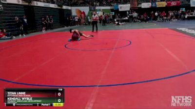 119 lbs Cons. Round 2 - Kendall Wyble, Student Wrestling Development Program vs Titan Linne, Ketchikan High School