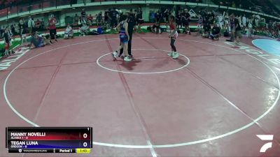 92 lbs Cross Bracket (8 Team) - Manny Novelli, Alaska 1 vs Tegan Luna, Oregon