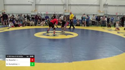 V-155 Mats 9-12 8:00am lbs Round 4 - Nic Rossiter, OH vs Brian Humphrey, WV