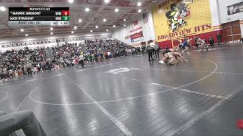 157 lbs Champ. Round 2 - Mavrik Gregory, Mount Vernon vs Jack Straight, North Royalton