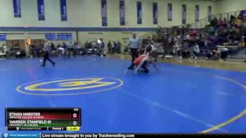 133 lbs Cons. Round 3 - Ethan Harsted, Wheaton College (Illinois) vs Warren Stanfield III, University Of Chicago