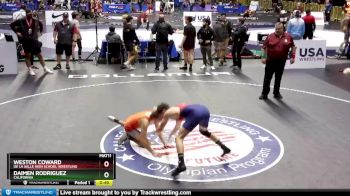 132 lbs Cons. Round 2 - Daimen Rodriguez, California vs Weston Coward, De La Salle High School Wrestling