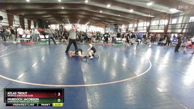 78 lbs Quarterfinal - Atlas Trout, Wasatch Wrestling Club vs Murdoch Jacobson, Sanderson Wrestling Academy