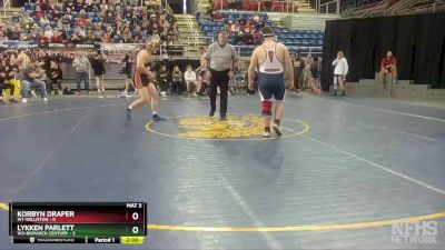 220 lbs Semis & 1st Wb (8 Team) - Korbyn Draper, W1-Williston vs Lykken Parlett, W3-Bismarck Century