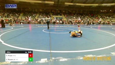 49 lbs Consi Of 16 #2 - Theo Price, Grandview vs Jose Rosas Jr., OKC Saints Wrestling